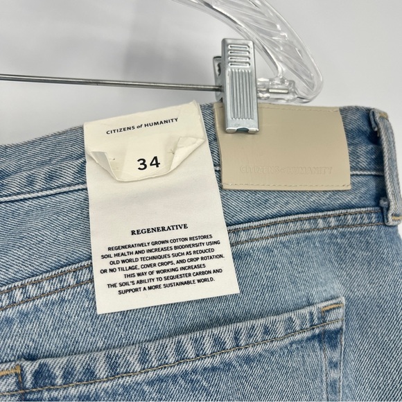 Citizens of Humanity Isla Low Rise Light Denim Straight Jeans in Spector 34 NWT - Picture 9 of 12